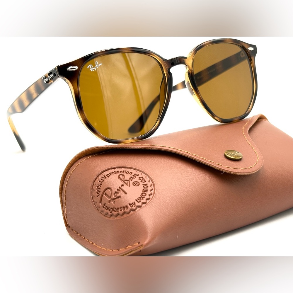 Ray-Ban Round Lens RB4306 Highstreet Tortoise Brown Lens Sunglasses 54mm 710/73 - Picture 5 of 11